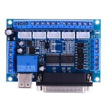 MACH3 조각 기계 CNC 5 축 스테퍼 모터 드라이버 인터페이스 보드 옵토 커플러 절연 블루 보드 + USB 케이블|모터 드라이버|, 1개