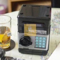 튼튼한 미니 인테리어 빈티지 클래식 소품 철제 캐비넷 지폐 동전 개인 금고 저금통, 레드