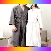 마사지샵 가운 호텔 모텔 샤워 가운 홈웨어 집들이 선물 잠옷, 화이트 - XL