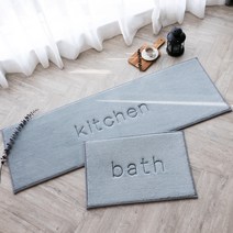 네이처데코 국내생산 메모리폼 발매트 주방매트, 그레이