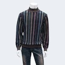 milluce 밀루체 미소니스타일 울블랜딩 남성 빈티지 고급 라운드넥 니트
