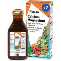 플로라딕스 칼슘 마그네슘 구연산 아연 히비스커스 캐모마일 펜넬 250ml FLORADIX Calcium and Magnesium Liquid, 2개