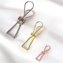 사무용 금속집게 와이어 리본집게 메탈클립 골드 대, 골드대