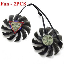 피씨 기가 바이트 지포스 GTX 950 960 RX480 R9 390X 87MM T129215SU 용 비디오 카드 팬 그래픽 교체 냉각, 02 Fan - 2개