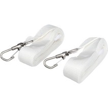 스냅 후크가 있는 Seachoice 조절식 Bimini 탑 스트랩 96인치, 하얀색