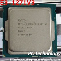 리퍼 CPU 기존 인텔 제온 E3-1271V3 CPU 3.60GHz 8M LGA1150 쿼드 코어 데스크탑 V3 프로세서, 한개옵션0