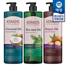 애경 [샴푸180ml 증정] 케라시스 내추럴 레시피 아르간/코코넛/티트리 샴푸/컨디셔너 1L x2개, 코코넛오일 샴푸