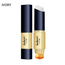 다크서클코렉터 크리미컨실러 홍조 다크써클 잡티커버 더블 헤드 스틱 컬러 체인징 모이스춰라이징 파운데이션 크림 위드 브러시 풀 리지 메이크업 리퀴드, 아이보리 컬러