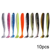 QXO 10 개/묶음 7cm 10cm 13cm 소프트 웜 미끼 실리콘 바다 물고기 Pva Swimbait Wobblers 낚시 인공 태클 움직이는, [01] 7 CM, [11] K