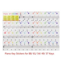 61 키 디지털 음악 전자 피아노 키보드 키즈 초보자를위한 마이크 기능이있는 다기능 전기, Piano Sticker