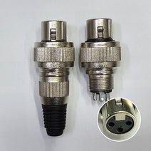 잠금캐논 3F XLR 마이크커넥터 잭 플러그 젠더 컨넥터, 단품