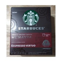 스타벅스 Sumatra Single Origin 커피 네스프레소버츄오8 캡슐 3.35 oz
