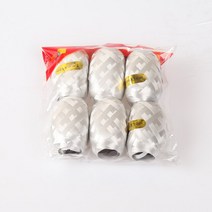 테이프볼 테이프공 타로카드 보드게임 만들기 골드 레이저 리본 테이프 라텍스 풍선 생일 파티 웨딩 홈 장, 08 6pc silver