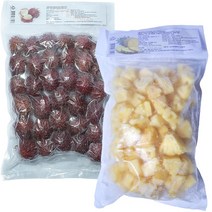 힘찬푸드 프리미엄 냉동과일, 1세트, 14_람부탄1kg+파인애플1kg