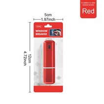 안전벨트 절단기 비상용망치 자동차 탈출 구조 도구 커터 미니 휴대 키 체인, 무색