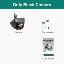 Greei-170 ° AHD 1080P 어안 골든 렌즈 풀 차량 후진 전면 카메라 버스 및 트럭에 필수, 04 Only Black Camera