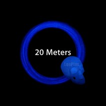 LeoPlas 1.75mm 10 및 20 미터 3D 프린터 소모품 인쇄 용품을위한 어두운 TPU 필라멘트 샘플의 유연한 발광, Glow in Dark 20m 60g