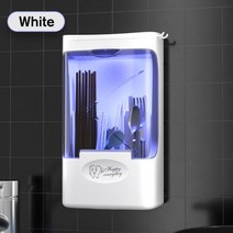 수저 살균기 살균 소독기 숟가락 소독 벽걸이 젓가락 튜브 먼지 방지 식기 상자 주방 보관 랙, WHITE