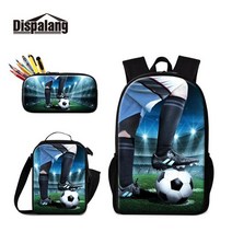 보냉백 마끼다 쿨러 배달가방 아이스박스 소프트 Dispalang Footballs 학교 배낭 소년 쿨러 가방 점심 연, 13 3 PCS Set13