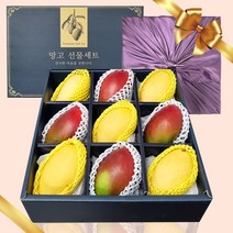 [언니네] 골드망고+애플망고 혼합 선물 세트 개별망패드 고급박스 보자기 포장 항공직수입 설선물, 골드망고5과+애플망고4과