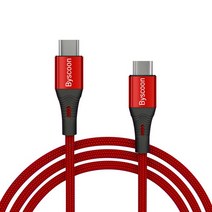 NFC단말기 NFC카드단말기 Byscoon 고속 충전기 PD 60W 3A USB C To Type U 케이블 Xiaomi Poco X3 NFC Macb, 02 빨간_04 0.5m