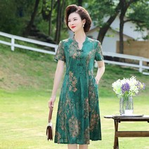 중년여성의 60대여성원피스 빅사이즈 원피스