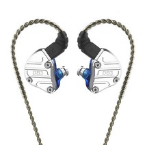 3-밴드 유선 컨트롤 DB3 하이파이 인이어 이어폰 2pin, 블루