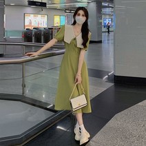 홈쇼핑원피스 하객 원피스 월 룩 7 6 하이틴 경성의복 브라이덜샤워 트위드 연두 핑크 색 단톤 청담며느리
