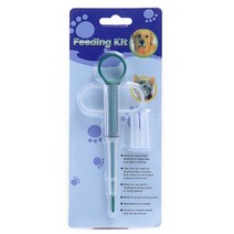 Suprepet 1 pc 애완 동물 강아지 고양이 강아지 알약 디스펜서 먹이 키트 주어진 의학 제어 막대 홈 유니버, 02 green