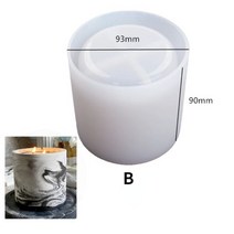 라운드 시멘트 콘크리트 캔들 컵 홀더 실리콘 몰드 DIY 핸드메이드 화분 만들기 클레이 왁스 박스 에폭시 수지 몰드, Z2