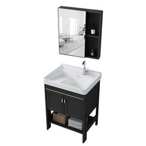 카페 무타공 간이 세면대 세면하부장 세트 43-60cm, 세면기 70+수도꼭지+수납거울장