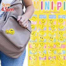 뉴리웹 40P 스마일뱃지 4.5CM 4.5CM-일반형 스마일핀 핀뱃지 포인트뱃지