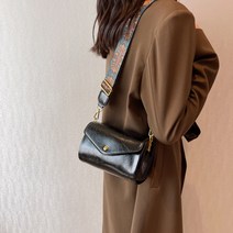 여성 가을 출근 가방 와이드 어깨 끈 세련된 메신저 가방 폭발 숄더 백
