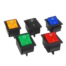 호환 부품 래칭 로커 스위치 전원 I/O 4 핀 조명 포함 16A 250VAC 20A 125VAC KC4, [05] YELLOW