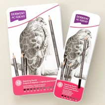 더웬트 아카데미 스케칭 드로잉 연필 6본 12본 틴케이스 /옵션선택, 12본세트