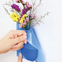 인테리어화분 부착형 실리콘 화병 꽃병6545874EA, 상품선택, 1벽부착화분-화이트