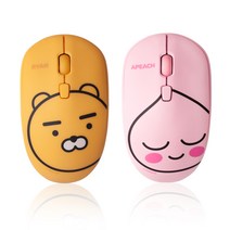 카카오프렌즈 저소음 무선마우스 라이언 어피치, 없음