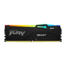 Kingston Fury 비스트 RGB 8GB 6000MT/s DDR5 CL40 DIMM 데스크탑 메모리 싱글 모듈 | 인텔 XMP 3.0 적외선 동기화 기술 오버클럭 안정성 KF, 4800MT/s_16GB (2x8GB)