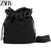 블랙 퀼팅 ZARA 자라 미니 버킷백 숄더백