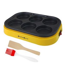 Health and Home Electric 6-Cup Egg Frying Pan Non Stick Egg Cooker Pan Adjustable Temperature For, 1