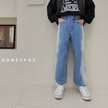 허니팟 오버라인청바지
