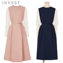 인베스트 인베스트 내추럴소매배색롱원피스_V3S1OP3340