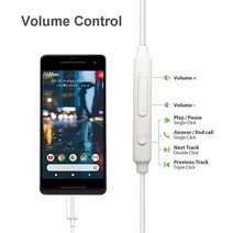 USB C 타입 이어폰 이어폰 볼륨 마이크 헤드셋 HTC U11 + U12 U20 화웨이 P20 P30pro P40 MOTO Z MI 6 8 9 Note3 용