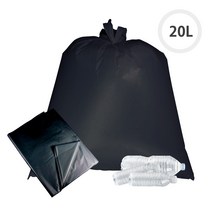 킹스봉 평판 분리수거 재활용 비닐봉지 다용도 봉투 (약20L), 100매입, 검정색