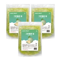 (런칭특가) Cafe fruit 과육이 살아있는 멜론청 1KG, 3개