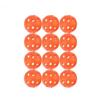 스크린골프메모리폼 12 psx72mm 플라스틱 골프 공 피클볼 기류 플로어볼 할로우 실내 연습 재미있는 특종, 06 ornge