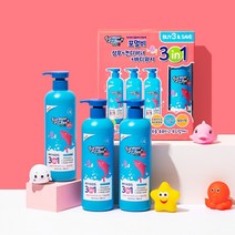 포멀비 마이키즈 3in1 복숭아향 바스앤샴푸 올인원 클렌저 500ML 3개 기획 세트, 1세트, 500ml*3개