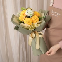 어반스마일퐁퐁꽃다발 35cm P4S 조화 꽃 장식 FMBBFT, 핑크