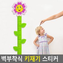 벽부착식 키재기 스티커 키재기 키재기스티커 키재기판 벽걸이챠트 꽃모양키재기