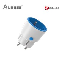 Tuya-ZigBee 3.0 스마트 전원 플러그 16A EU 스마트 소켓 에너지 모니터 콘센트 무선 음성 원격 제어 알렉, 01 1Pcs Blue
